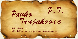 Pavko Trnjaković vizit kartica